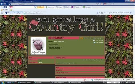 country myspace layouts