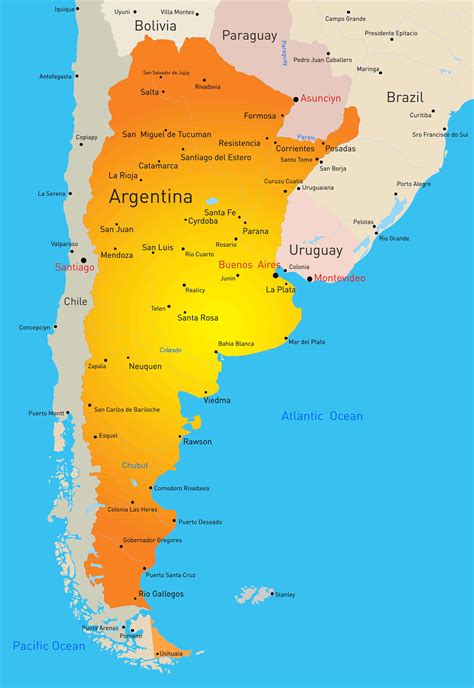 country of argentina map