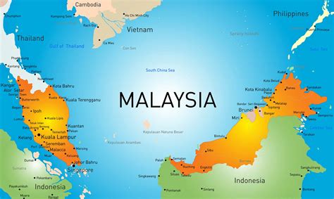 country of malaysia on map