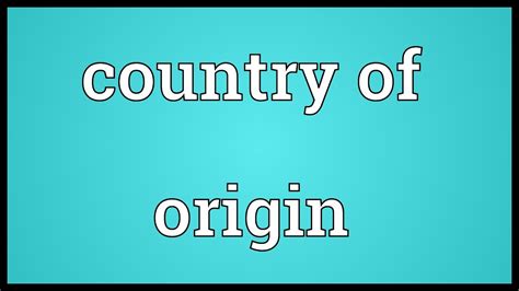 country of origin de means