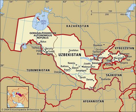 country to the north of uzbekistan