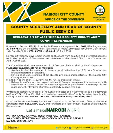 county government jobs in kenya 2023