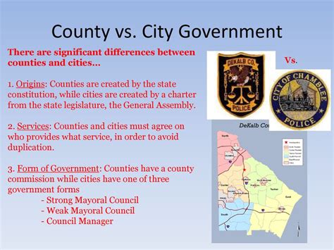 county vs city government