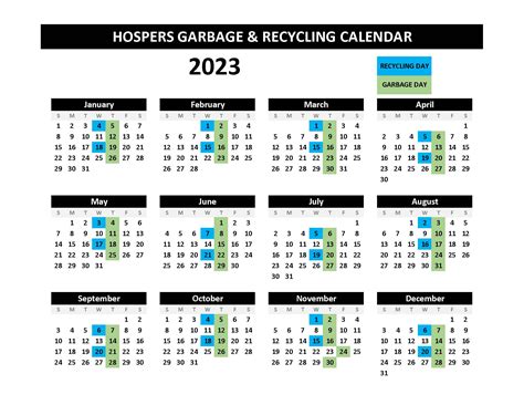 county waste schedule 2023