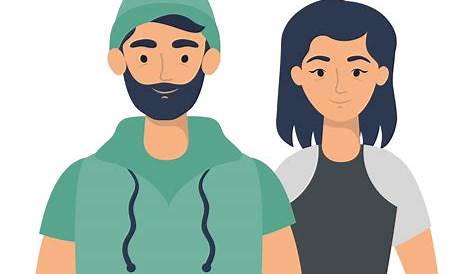 Couple Avatar Characters Premium Vector Young Character