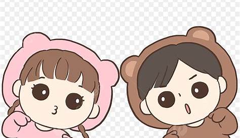 Couple Avatar Duo Cute So Cute Lovely Ilustrasi Karakter