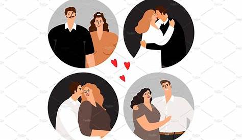 Couple Avatar Name Characters Icons Stock Vector Image & Art Alamy