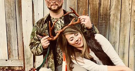 Couple Costume Deer And Hunter