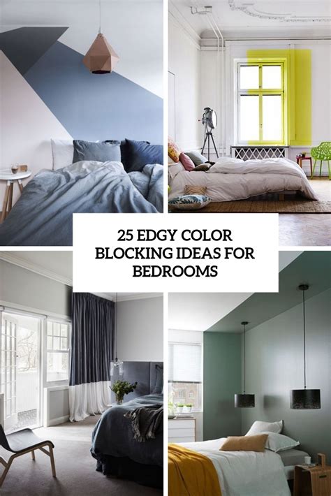 Couple Bedroom Color Ideas: Color Blocking