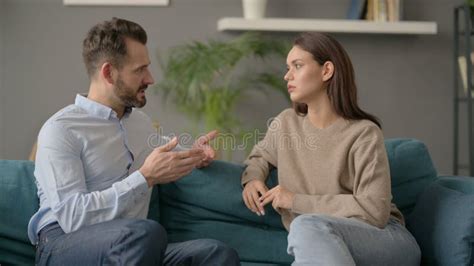 Couple Having Serious Conversation