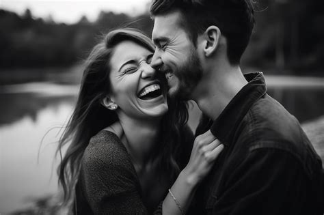 Couple laughing