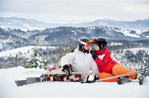 Couple On Skiing