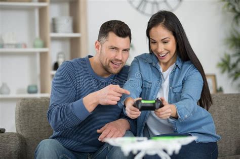 Couple Playing Game Together