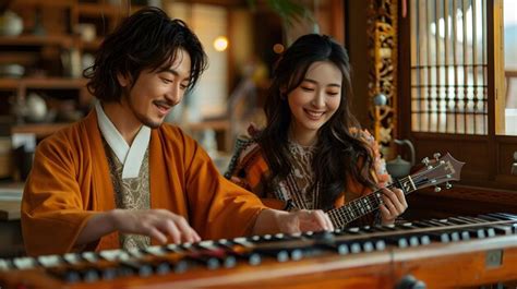 Couple Playing Instruments Together