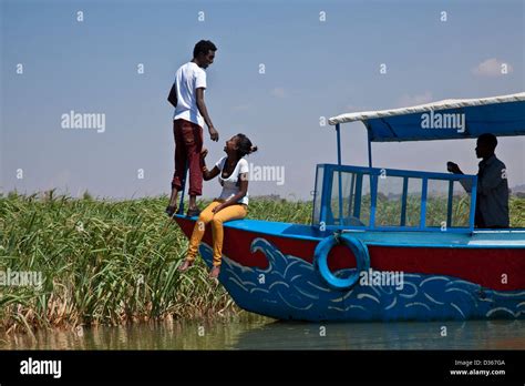 Young Couple Posing Near a Lake Stock Image Image of cheerful, cute