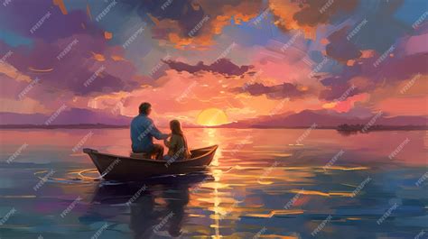 Couple on Sunset Boat