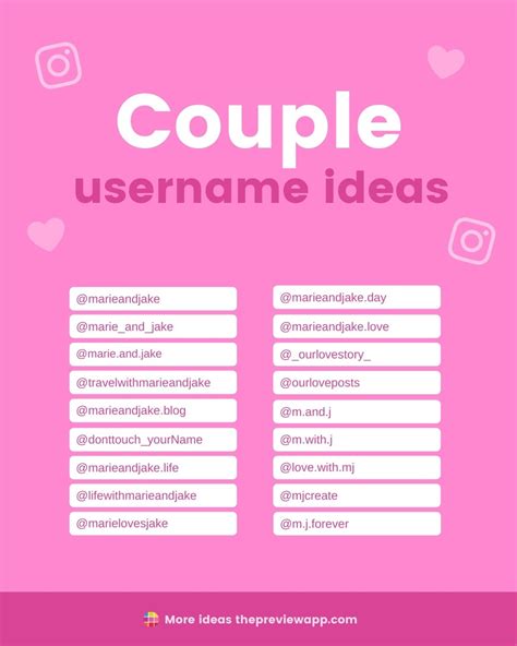 couple username ideas for instagram with your name