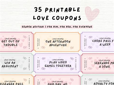 Coupon Book For Boyfriend Diy
