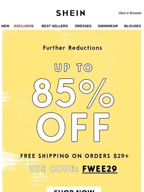 coupon codes for shein