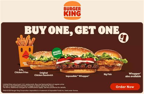 coupons burger king 2021