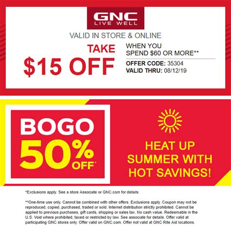 Coupons For Gnc Printable