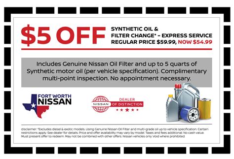 coupons for nissan services