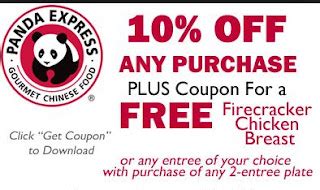 Coupons For Panda Express Printable
