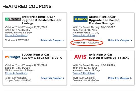 coupons for rental cars budget one way