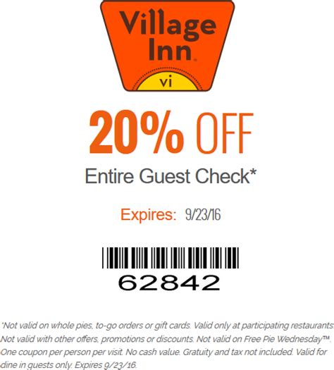 coupons for village inn restaurant