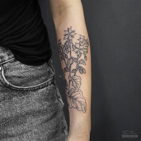 Courage Flower Tattoo
