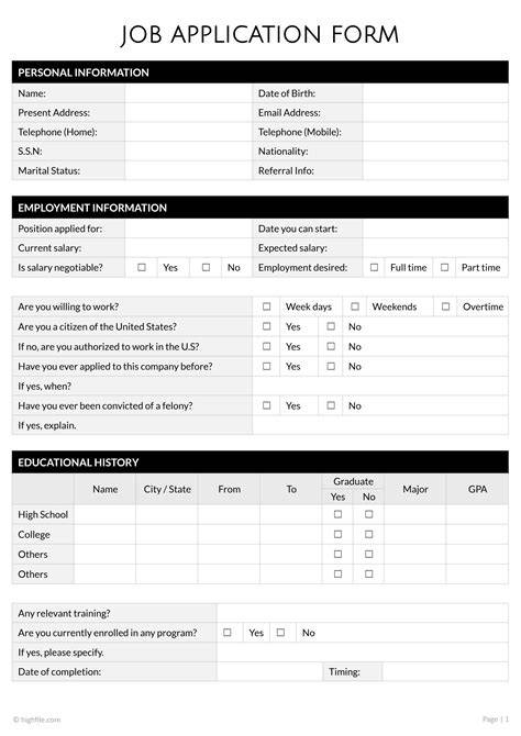 Courier Job Application Template