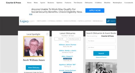 courier press obits