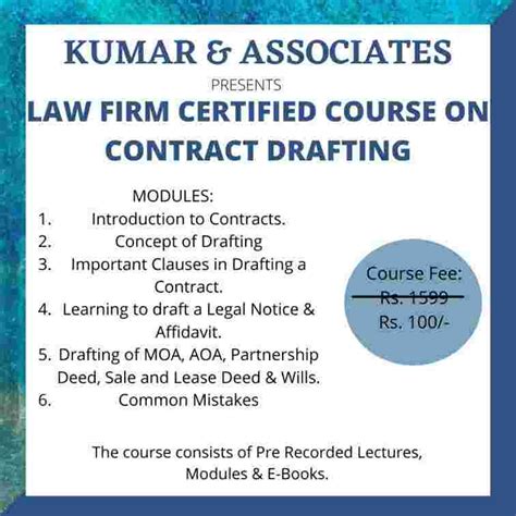 courses in contract law and drafting
