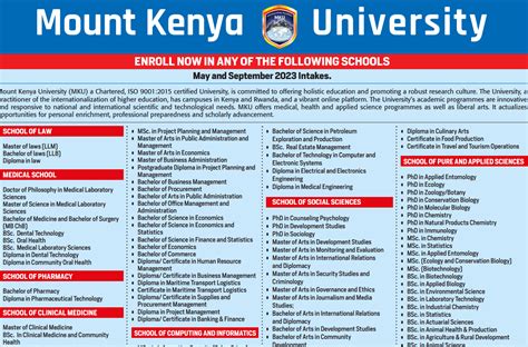 courses offered at mku