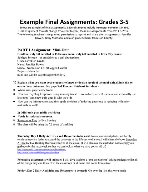 coursework and assignments final grades