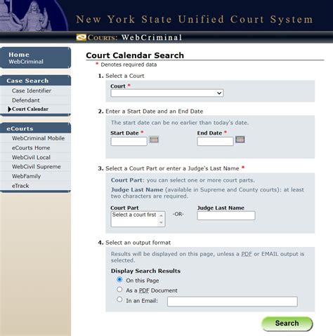 Court Calendar Search By Name