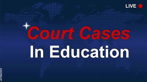 court cases involving education