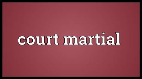 court martial meaning