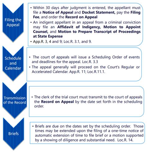 court of appeals filing