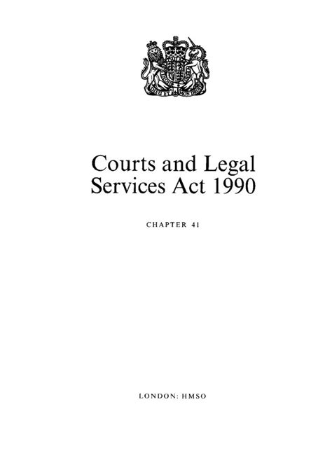 courts and legal services act