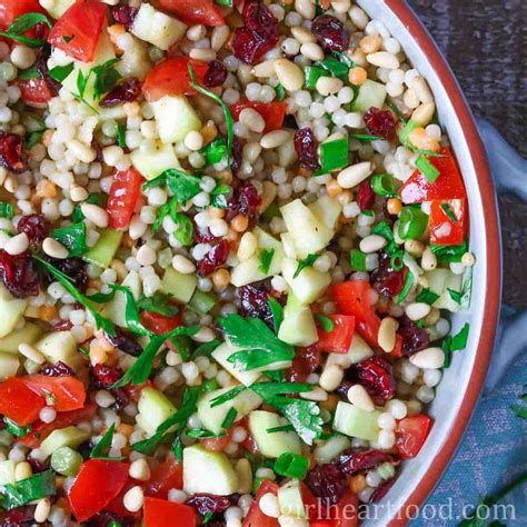 couscous salad with cranberries and almonds