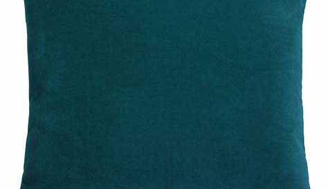 Coussin en velours bleu canard 45x45 Maisons du Monde