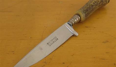 German Boot Hunting Knife Rostfrei Solingen Couteau Aiguiser
