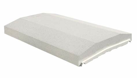 Couvremur 2 pans lisse blanc, H.3 x l.23 x P.50 cm