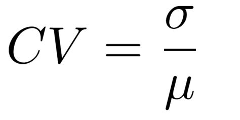 cov coefficient of variation formula