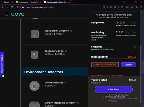 Cove Security System Promo Code