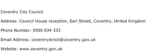 coventry city council hr email address
