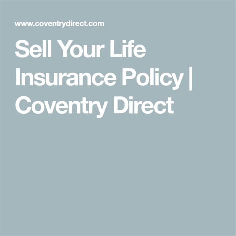 coventry sell your life insurance