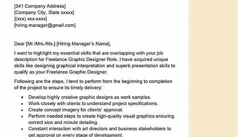 Graphic Designer Cover Letter Sample | Resume Companion