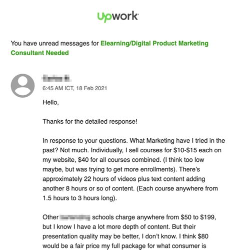 Cover Letter Example In Upwork
